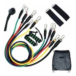 Kit Elásticos Extensores 11 Peças - 4Fitness - 1