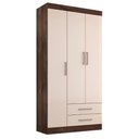 Ver imagem 4 de Guarda-Roupa Solteiro 3 Portas 2 Gavetas Kioto