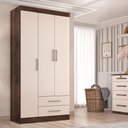 Ver imagem 1 de Guarda-Roupa Solteiro 3 Portas 2 Gavetas Kioto