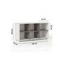 Ver imagem 3 de Nicho Organizador 6 Nichos Branco / Cinza Cobalto