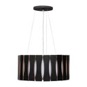 Ver imagem 4 de Pendente Madeira Ripado Redondo 50x50cm - Preto