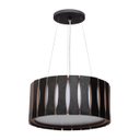 Ver imagem 1 de Pendente Madeira Ripado Redondo 50x50cm - Preto