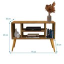 Ver imagem 3 de Rack Intense 4 Nichos P/ Tv 40 Polegadas Pés Retrô Sala/ Escritório