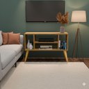 Ver imagem 1 de Rack Intense 4 Nichos P/ Tv 40 Polegadas Pés Retrô Sala/ Escritório