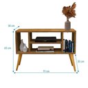 Ver imagem 3 de Rack Intense 4 Nichos P/ Tv 40 Polegadas Pés Retrô Sala/ Escritório