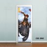 Adesivo De Porta Como Treinar Seu Dragão mod02 - 0,70x2,10m - 1