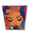 Ver imagem 6 de Mini Quadro Pintado a Mão para Decoração Estilizado de Mulher Tomando Café Medindo 20x25cm