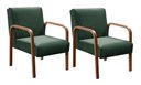 Ver imagem 1 de Kit 2 Poltronas Anita Cor:Veludo Verde 270