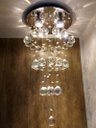 Ver imagem 3 de Lustre de Cristal Modelo Torre , com 80cm de Altura, Base de Inox Polido Para Escritório