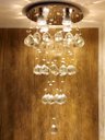 Ver imagem 2 de Lustre de Cristal Modelo Torre , com 80cm de Altura, Base de Inox Polido Para Escritório