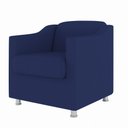 Ver imagem 3 de Kit 2 Poltrona Decorativa para Sala, Escritorio, Recepção Tila Suede Azul Royal