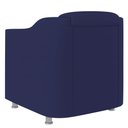 Ver imagem 4 de Kit 2 Poltrona Decorativa para Sala, Escritorio, Recepção Tila Suede Azul Royal