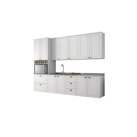 Cozinha Modulada Americana com 6 Peças Branco Hp - Henn