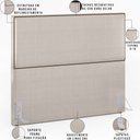 Ver imagem 4 de Cabeceira Cama Box Queen com Tachas 160 Cm Vicenza L02 Linho Cru - Lyam Decor