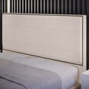 Ver imagem 2 de Cabeceira Cama Box Queen com Tachas 160 Cm Vicenza L02 Linho Cru - Lyam Decor