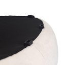 Ver imagem 5 de Puff Orgânico Decorativo 75cm Orbis Bouclé Off White - Nexta Casa