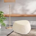 Ver imagem 2 de Puff Orgânico Decorativo 75cm Orbis Bouclé Off White - Nexta Casa