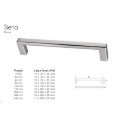 Puxador Siena 96Mm Preto - Gruppa - 2