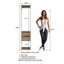 Ver imagem 4 de Guarda-Roupa Closet com 2 Gavetas e Cabideiro 40cm Multimóveis Crpro-CLO004 Branco/Madeirado