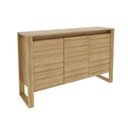 Ver imagem 4 de Balcão Aparador Armário Escritório 136cm 3 Portas Tecnomobili - Amendoa