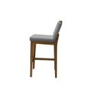 Ver imagem 3 de Banqueta Alta em Madeira Maciça Londres Linho Cinza