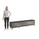 Ver imagem 4 de Rack Kappesberg 3 Portas Preto Fosco/chumbo 218 Cm