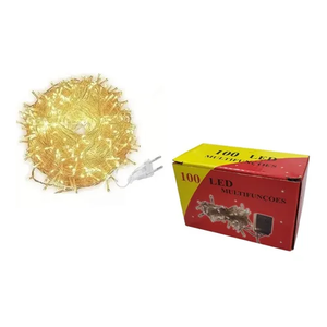 Cordão Decorativo Multifunção 100 LEDs 9 Metros 220V Branco Quente