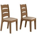 Ver imagem 1 de CONJUNTO COM 02 CADEIRAS MONIQUE - Cedro Gold - 51C
