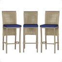 Ver imagem 1 de 3 Banqueta em Alumínio Roma Fendi Corda Náutica Tecido 10