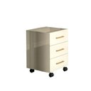 Ver imagem 3 de Gaveteiro Escritório com 3 Gavetas Dalla Costa 100% MDF Cor:Off White com Gold