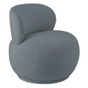 Ver imagem 1 de Poltrona Orgânica Aisha Base Fixa Bouclé Azul Claro - Nexta Casa