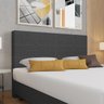 Cabeceira Estofada Casal 140 Cm Terra Linho Preto Skybox - 1