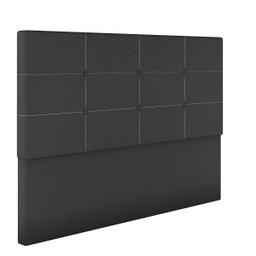 Cabeceira Estofada Casal 140 Cm Terra Linho Preto Skybox - 2
