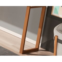 Mesa Estudo Ecrivaninha 90 Cm Sala e Quarto Moderno Trabalho Pés Madeira Premium Notebook Cor Branco - 4