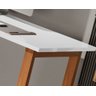 Mesa Estudo Ecrivaninha 90 Cm Sala e Quarto Moderno Trabalho Pés Madeira Premium Notebook Cor Branco - 3