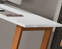 Ver imagem 3 de Mesa Estudo Ecrivaninha 90 Cm Sala e Quarto Moderno Trabalho Pés Madeira Premium Notebook Cor Branco