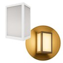Ver imagem 3 de Arandela Luminária Vitra 3 Vidros Externa Branca + Led A60 12w Br. Quente St2953