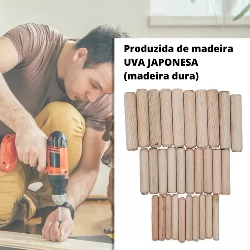 Cavilha De Madeira 6 X 30 Mm Uva Japonesa (Kit Com 500 Un) - 8