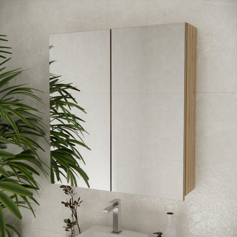 Espelheira de Banheiro 75cm ESP4010 Nature Marrom/Carvalho