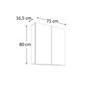 Ver imagem 3 de Espelheira de Banheiro 75cm ESP4010 Nature Marrom/Carvalho