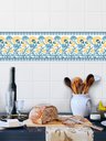 Ver imagem 3 de Faixa Decorativa Adesiva (autocolante) - Floral Amarelo e Azul