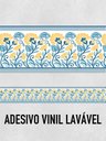 Ver imagem 2 de Faixa Decorativa Adesiva (autocolante) - Floral Amarelo e Azul