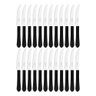 Kit 24 Facas de Mesa Churrasco Tramontina Leme Inox Cabo Preto - 1