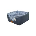 Ver imagem 5 de Cama para Cachorro Toca Quadrada em Corino + Poliéster Azul Lv Média (m) 40 X 40 X 40 Cm