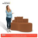 Ver imagem 5 de Kit 02 Sofás Orgânicos Living Bob 145cm 02 Lugares com 02 Almofadas Bouclê Terracota - Abmaza