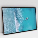 Ver imagem 2 de Quadro Decorativo em Canvas O Mar e o Barco TaColado Moldura Madeira 90 x 60cm