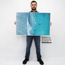 Ver imagem 3 de Quadro Decorativo em Canvas O Mar e o Barco TaColado Moldura Madeira 90 x 60cm