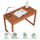 Ver imagem 5 de Mesa Escrivaninha Madeira 2 Gavetas Noah Idimex