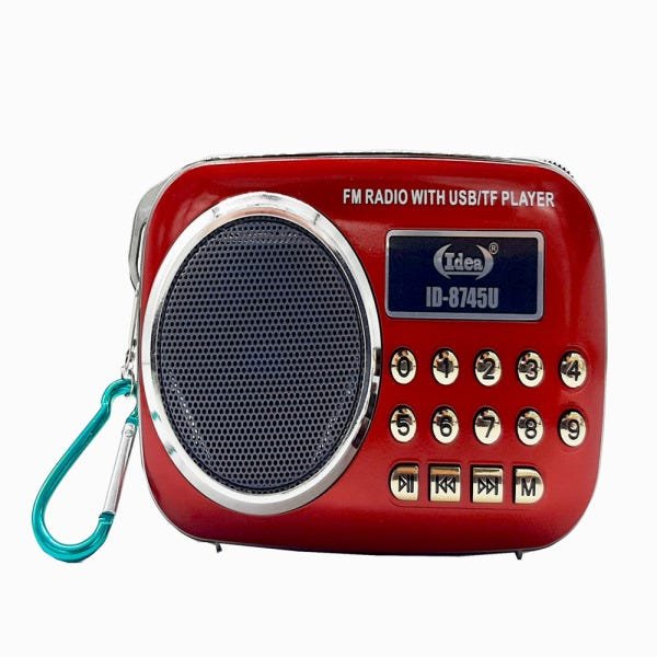 Rádio Portátil Recarregavel com Bluetooth FM USB Tf Player Caixinha de Som com Alca Bivolt - 6