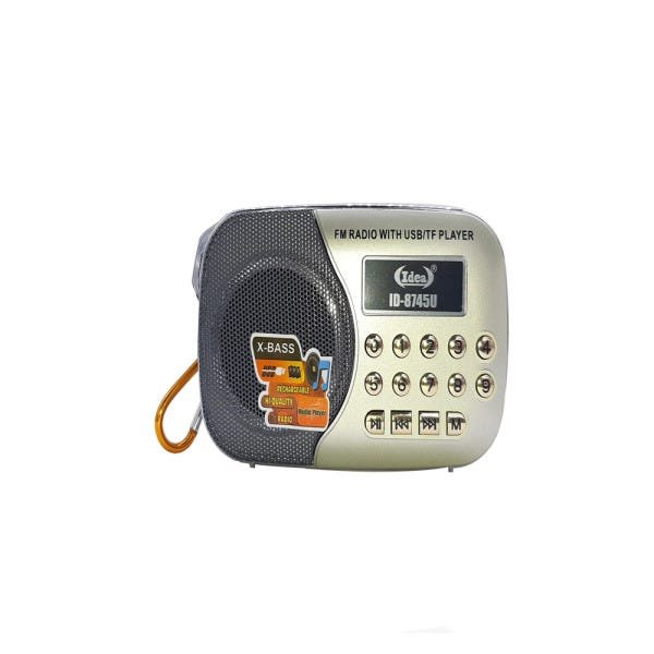 Rádio Portátil Recarregavel com Bluetooth FM USB Tf Player Caixinha de Som com Alca Bivolt - 4